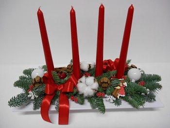 svíčnik červený 4